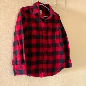 Gap Boy’s Red and Black Flannel